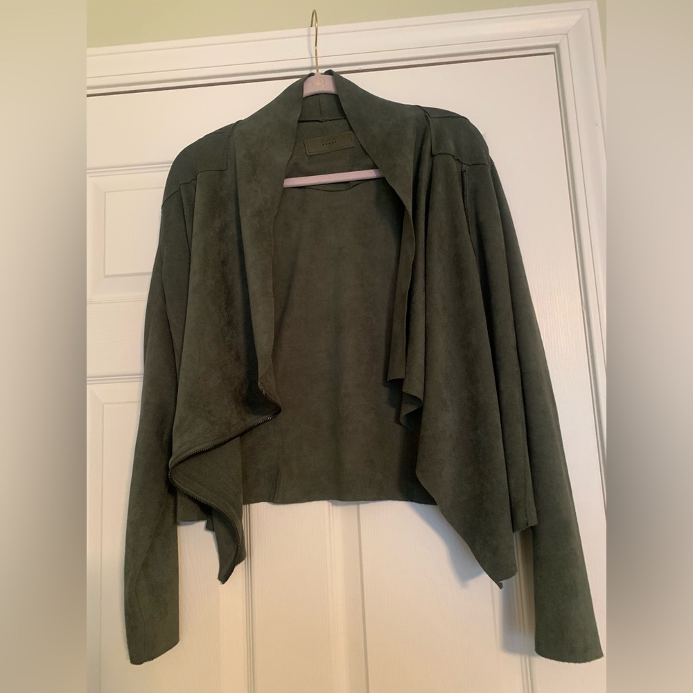 Beautiful faux suede waterfall jacket- barely worn!